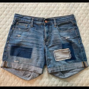 Patchwork Boyfriend Shorts